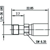 Telegärtner - Koax-Steckverbinder SMA-Kabelbuchse cr AU 100024724 G30 (1.5/3.8) − 5 Stück