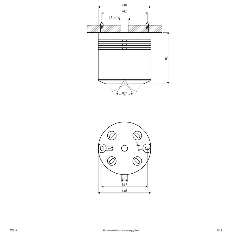 EVN Lichttechnik - Downlight/Strahler/Flutlicht HV AB-Leuchte 753 813 chr/sat 50W 230V GU10