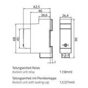 Eberle Controls - Installationsrelais SPR 490 70 N 1W, 16 A,plombierbar