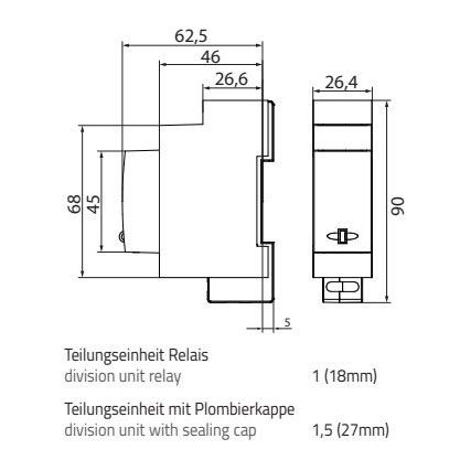 Eberle Controls - Installationsrelais SPR 490 70 N 1W, 16 A,plombierbar