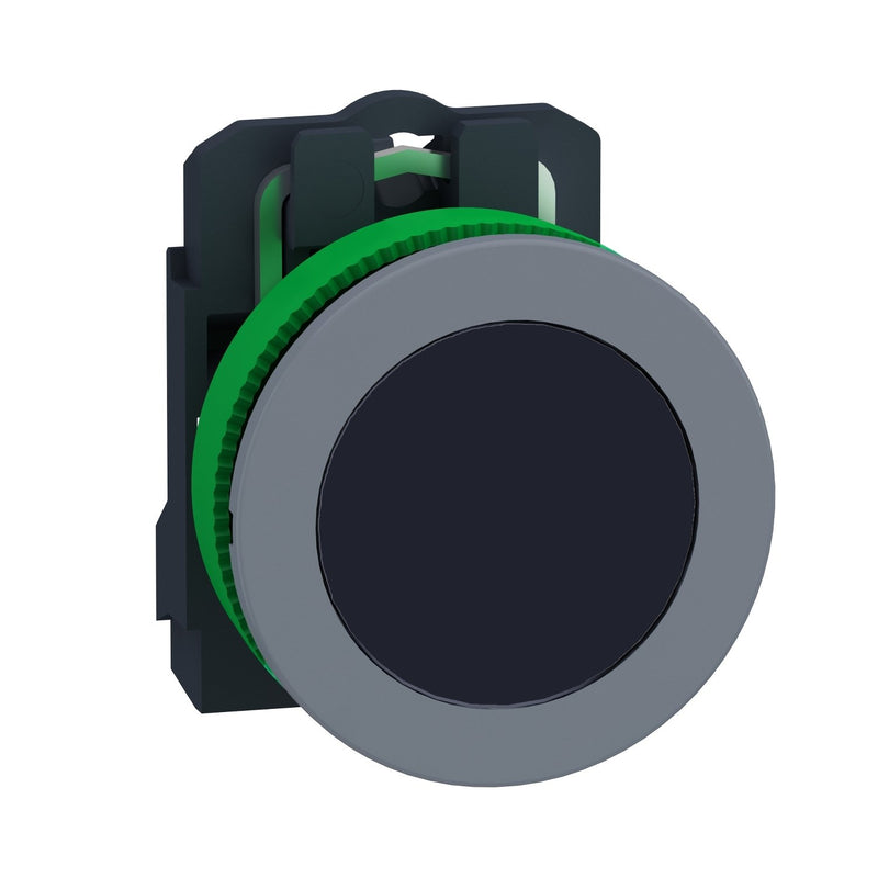 Schneider Electric - Drucktaster, Komplettgerät Drucktaster komplett XB5FA21C0 sw, 30mm, 1S, grau