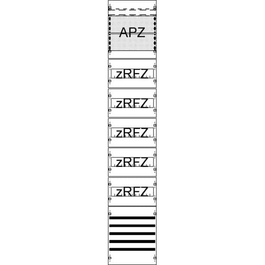 Striebel&John - Verteilerfeld für Installationsverteiler Verteilerfeld FV19SA2R5 m.SaS, APZzRfZ3, 7RE