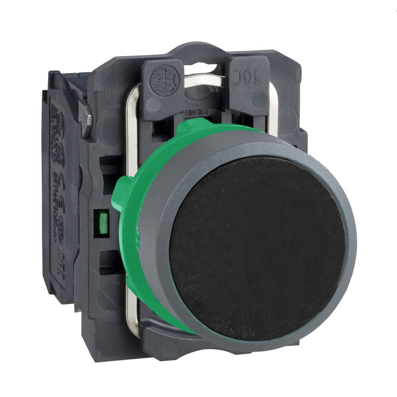 Schneider Electric - Drucktaster, Komplettgerät Drucktaster komplett XB5AA21C0 sw, 22mm, 1S, grau