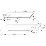 Gorenje - Kochfeld EB-Autark-Kochfeld Indukt. GI8421BX 80cm,4 Kochz