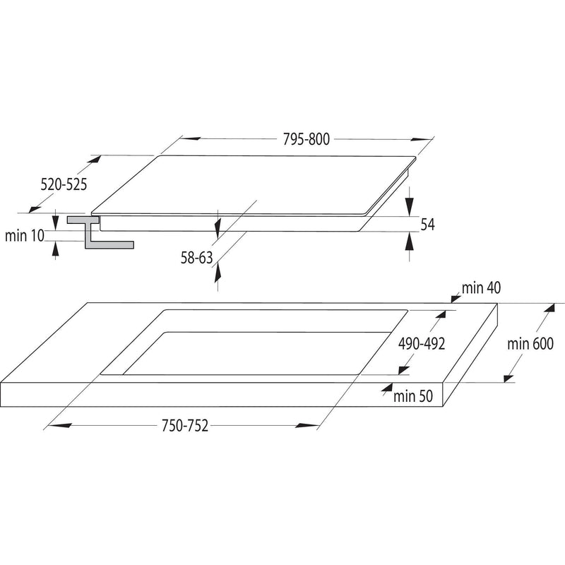 Gorenje - Kochfeld EB-Autark-Kochfeld Indukt. GI8421BX 80cm,4 Kochz