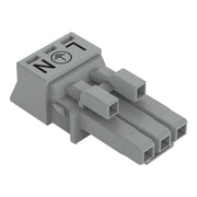 WAGO - Steckverbinder für steckbare Gebäudeinstallation Buchse 3-polig 890-243/060-000 Kod. B,grau − 50 Stück