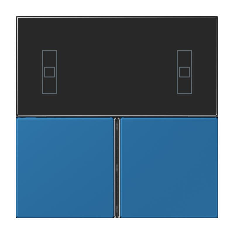 Jung - Abdeckung/Bedienelement für Installationsschalterprogramme Tastensatz 3fach LC 4093 TSA 211 bleu ceruleen 31
