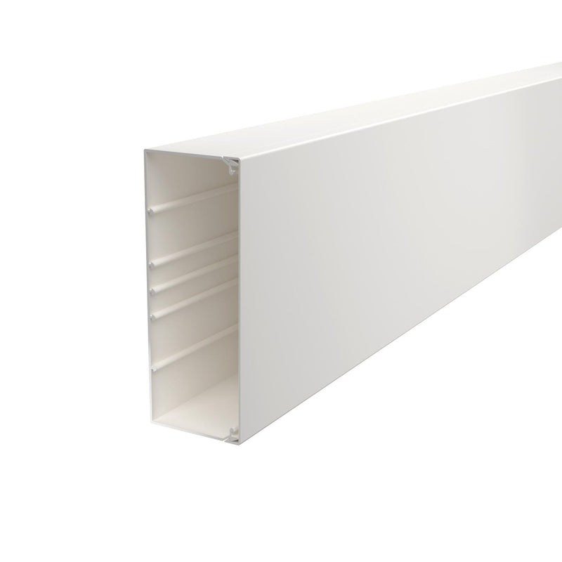 OBO Bettermann - Leitungsführungskanal Wand+Deckenkanal m.Obert. WDK80210RW 80x210mm,PVC − 2 Meter