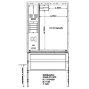 GSAB Elektrotechnik - Zähler-Komplettschrank Zähleranschlußsäule 42.00.1P11Gr.2 VNB-Teil m. 1/3-Tür