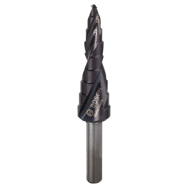 Bosch - Stufenbohrer HSS-AlTiN, 4 2608588065 - 12 mm 6 mm 66,5 mm