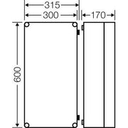 Hensel - Leergehäuse Mi-Einzelleergehäuse Mi 9400 275x575x146mm