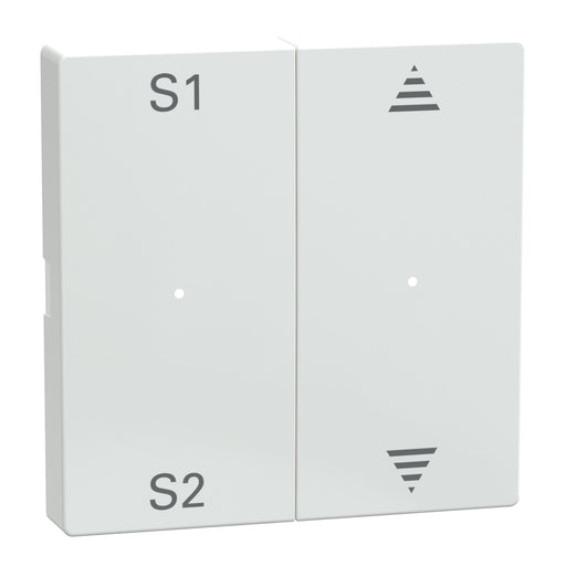 Merten - Abdeckung/Bedienelement für Installationsschalterprogramme Wippe aws/gl MEG5227-0325 2f,(Szene1/2,Auf/Ab)
