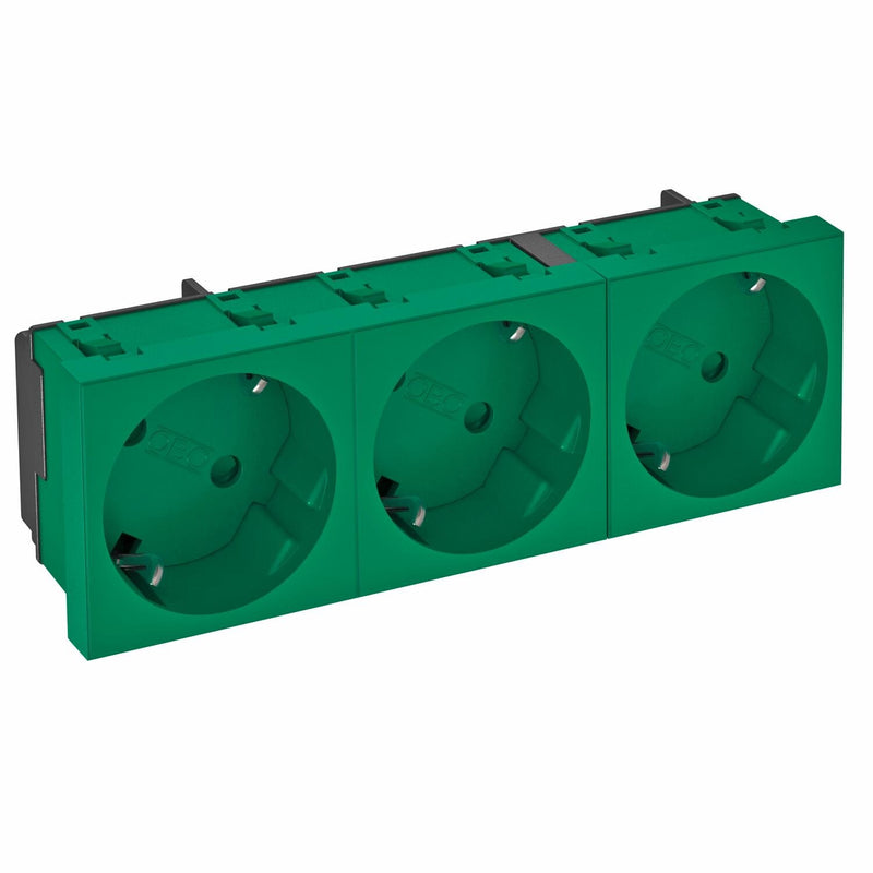 OBO Bettermann - Steckdose 33 Grad, 3-fach STD-D3S MZGN3 Schutzkontakt