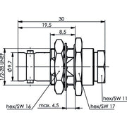 Telegärtner - Koax-Steckverbinder BNC Kabeleinbaubuchse 100023554 UG-910B/U MIL/75 Ohm