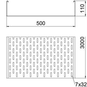 OBO Bettermann - Kabelrinne SKS 150 FS 110x150x500mm − 3 Meter