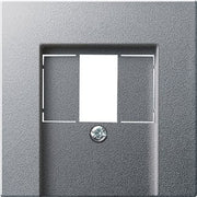 Gira - Einsatz/Abdeckung für Kommunikationstechnik Zentralplatte TAE alu 027626 System55