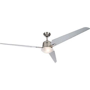 Casafan - Umluftventilator Deckenventilator mit Licht EcoAviatos 162 BN-SL chrom geb. m. Fernb