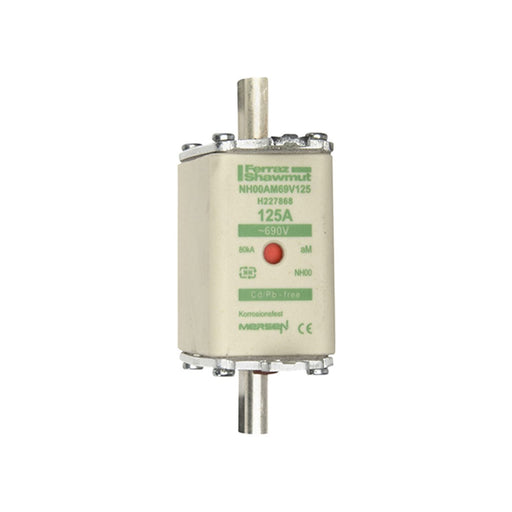Mersen - Messersicherung NH-Sicherungseinsatz SF NH00AM69V125 Gr.00 aM 125A/690VKM − 3 Stück