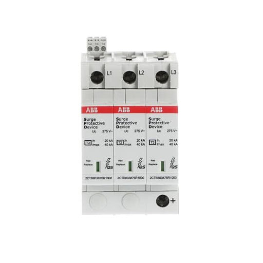 ABB Stotz S&J - Überspannungsableiter für Energietechnik/Stromversorgung Überspannungsschutz Typ2 OVRT23L40-275P TS QS TN-C 3 20kA