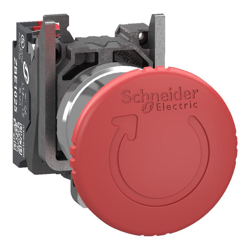 Schneider Electric - NOT-AUS-Taster, Komplettgerät Not-Aus 1Ö Dreh. Überl. XB4BS84425 22Mm Push In