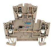 Weidmüller - Bauelement-Reihenklemme Klemme WDK2.5LD1D2R115VAC Schraubansch.,2.5mm² − 25 Stück