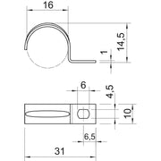 OBO Bettermann - Befestigungsschelle für Kabel/Rohre Befestigungsschelle 604 16 G galv.vz