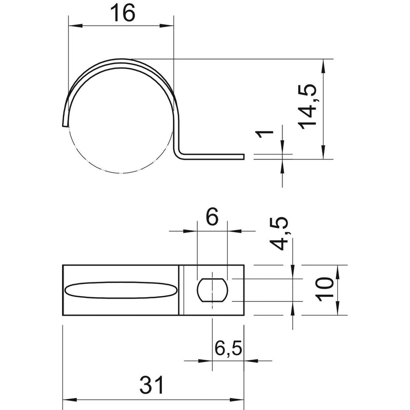 OBO Bettermann - Befestigungsschelle für Kabel/Rohre Befestigungsschelle 604 16 G galv.vz