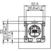 Weidmüller - Modularer Steckverbinder Einbauflansch IE-XM-RJ45/RJ45-IP67 RJ45 Buchse/Buchse