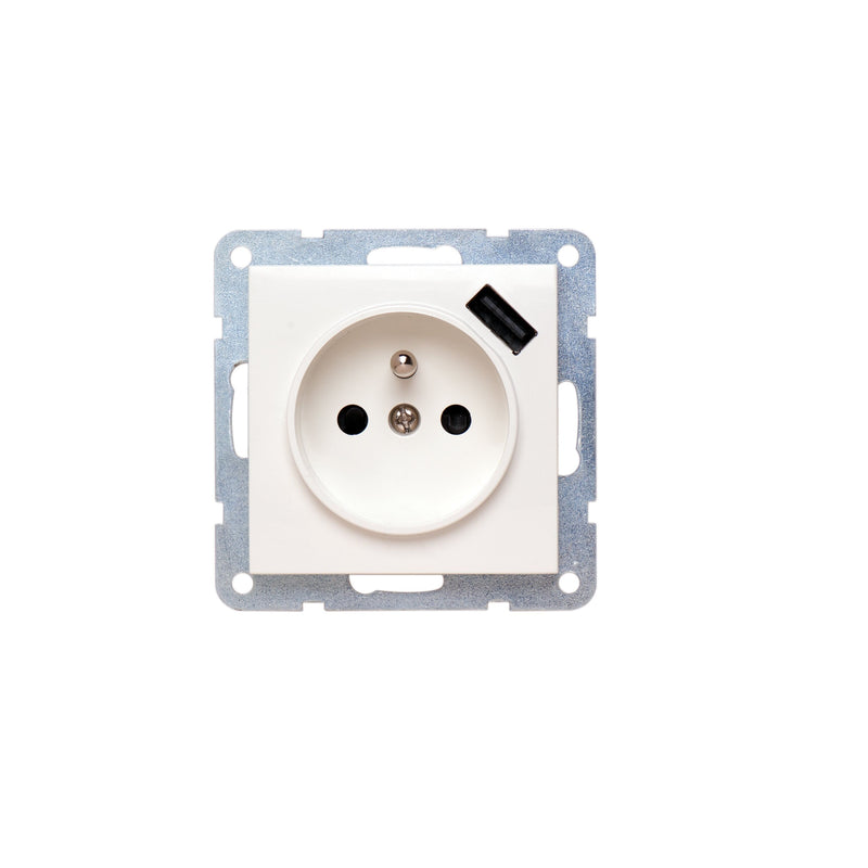 Peha - Elektronik-Gerät für Installationsschalterprogramme USB-Export-Steckdose B 6571.02 SI USB − 10 Stück