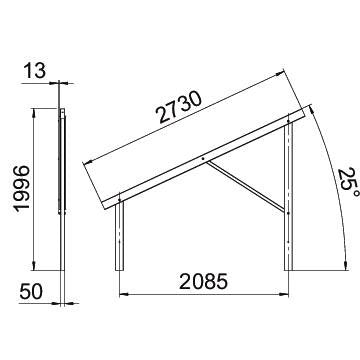 OBO Bettermann - Photovoltaik-Montagesystem Vormontierter Träger VT 25S FT für Freiflächensyste