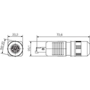 Weidmüller - Modularer Steckverbinder RJ45 Set m.Crimpanschluss IE-PS-V04P-RJ45-TH Stecker − 10 Stück