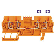 Weidmüller - Durchgangs-Reihenklemme Klemme ZDU 1.5/2X2AN OR Federanschl.,1.5mm² − 50 Stück