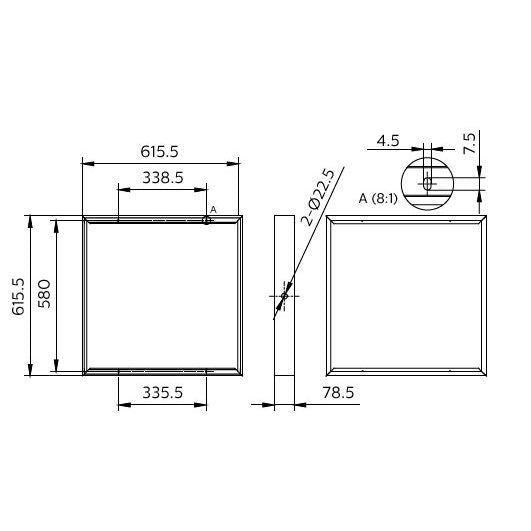 Philips Lighting - Mechanisches Zubehör/Ersatzteile für Leuchten Anbaurahmen M600 RC159Z SMB #75214699