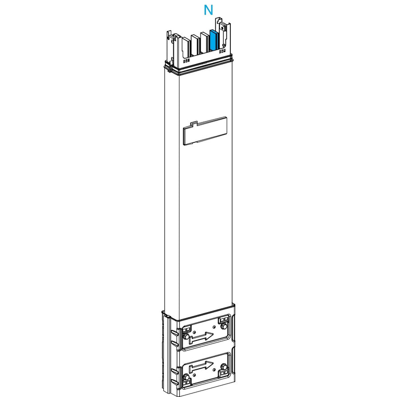 Schneider Electric - Schienenverteilereinheit für Steigleitung Verteilerstreckenstück KSA400ED4081 0,8m, 400A,