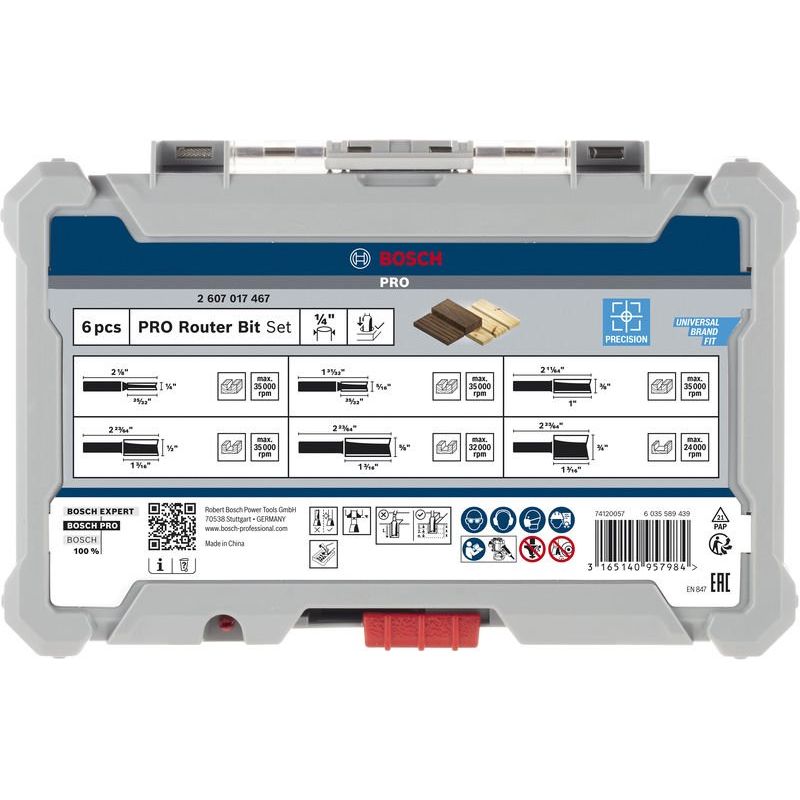 Bosch - Werkzeugset PRO Nutfräser-Set, Schaft 2607017467 1/4