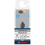 Bosch - Fräser PRO V-Nutfräser, 90° 2608628415 x 1/2, Schaft 1/4