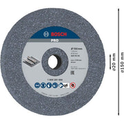 Bosch - Trenn-/Schleifscheibe PRO Metal Schleifscheibe, 1609201650 150 x 20 x 20 mm G60