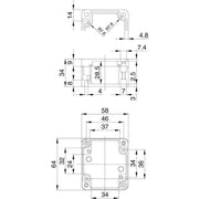 Weidmüller - Gehäuse/Schaltschrank (leer) Alu-Gehäuse KLIPPON K01 − 10 Stück