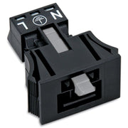 WAGO - Geräteanschluss für steckbare Gebäudeinstallation Snap-In-Stecker 890-713 3-polig,Kod. A,sw − 50 Stück