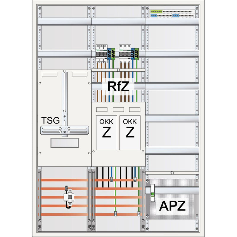 ABN - Zähler-Komplettschrank Zählerschrank S37EA420Z eHZ 2Z 1T-3P1V 1APZ