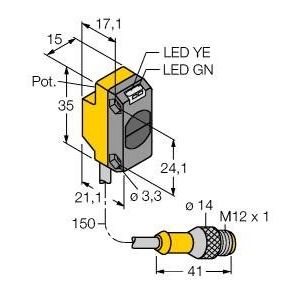 Turck - Lichttaster energetisch Opto Sensor QS18VN6WQ5 Lichttaster − 1 Stück