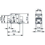 Telegärtner - Modularer Steckverbinder AMJ Modul Cat8.1 RJ45 100023211 T568A/B − 12 Stück