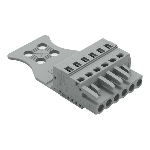 WAGO - Kabelsteckverbinder für Leiterplattensteckverbinder 1-Leiter-Federleiste 231-106/026-000/034- CAGECLAMP,2,5 mm²,gr − 50 Stück