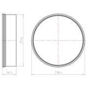 Kaiser - Zubehör/Ersatzteile für Leuchteneinbaugehäuse Verlängerungsring 1282-50 Einbauhöhe 50mm