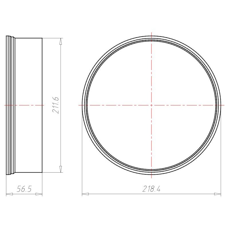 Kaiser - Zubehör/Ersatzteile für Leuchteneinbaugehäuse Verlängerungsring 1282-50 Einbauhöhe 50mm