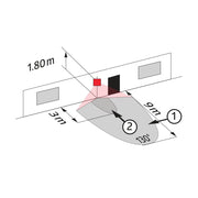BEG Brück Electronic - Decken-/Wandleuchte Automatikleuchte AL1-130 ws