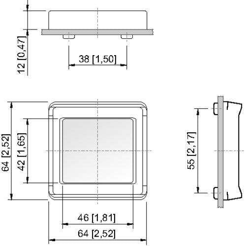 Stahl - Zubehör/Ersatzteile für Niederspannungs-Schalttechnik Kalotte 64x64 f.8405 ver. 8603A0740-110#155940 8603A0740-11-0