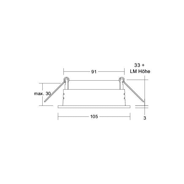 Brumberg Leuchten - Downlight/Strahler/Flutlicht Einbaumodul rund 45001180 schwarz