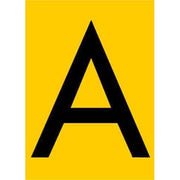 Jahn - Kennzeichnungsmaterial Zahlen+Buchstaben 06/018-A gelb − 10 Stück