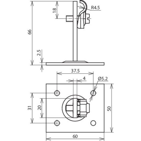 DEHN - Dachleitungshalter für Blitzschutz Dachleitungshalter DLHDQ610GP50X60STTZN DEHNquick St/tZn